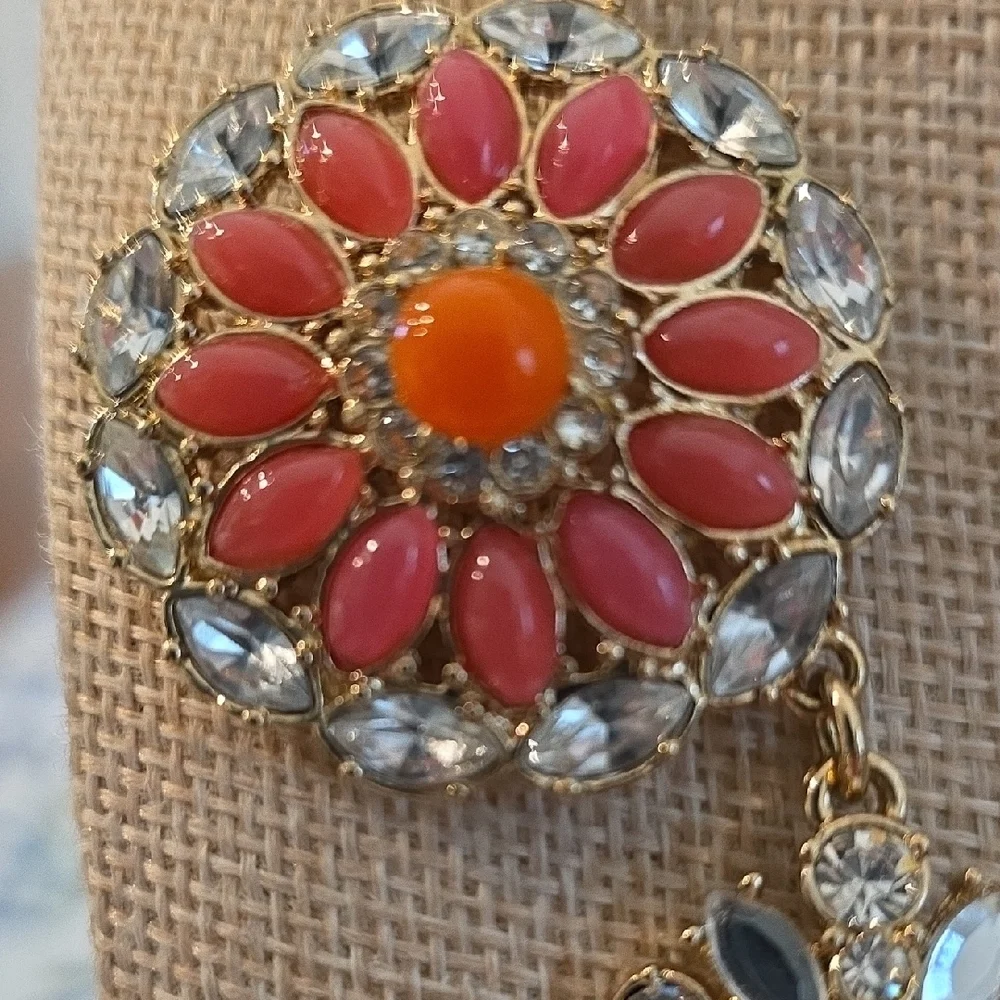 Susan Graver Floral Multi-Color Statement Necklace - Picture 5 of 7